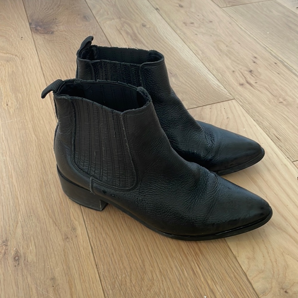 Black cowboy booties - size 7